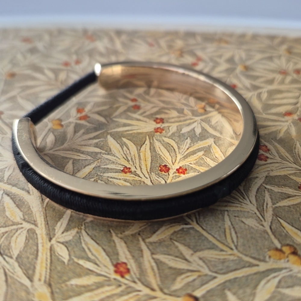 Gold and Black Hair Tie Bracelet - Picture 2 of 4